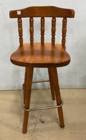 Vintage Spindle Back Bar Stool