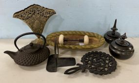 Group of Metal and Pottery Decor
