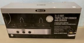 Bella Triple Slow Cooker and Server