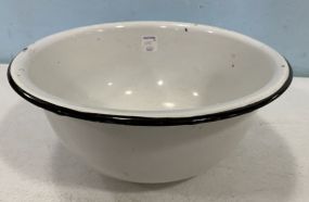 Vintage Enamel White Wash Bowl