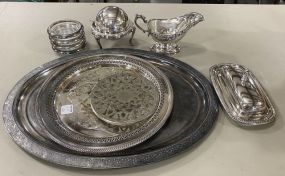 Group of Silver Plate Serving Pieces