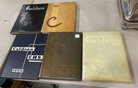 Five Caldron CHS 1959, 1956, 1960, 1957 Year Books