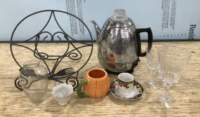 Miscellaneous Glass, Porcelain, and Kettle
