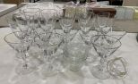 Silver Rimmed Glass Stemware