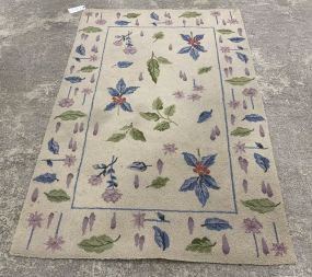 Indoor/Outdoor Floral Pattern Rug