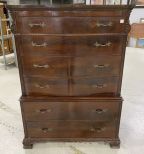 Drexel Burl Mahogany Chest on Chest