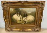 Oil Painting of Rabbits