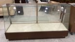 Vintage Slat Front Glass Showcase