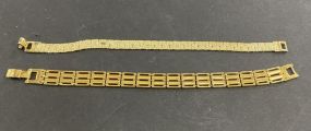 Two Marked 14 K Gold Bracelets