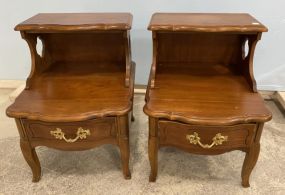 Kent Coffey The Bordeaux Country French Cherry Step Up End Tables