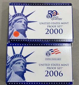Two United States Mint Proof Set 2000