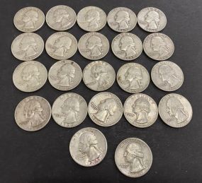 Twenty Two 1960 Silver Quarters