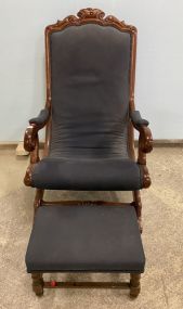Victorian Ca. 1860 Mahogany Campeche Chair