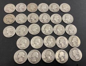 Twenty Eight 1944 Silver Quarters