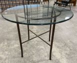 Contemporary Round Glass Top Table