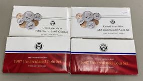 Four DP Uncirculated Coin Sets