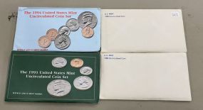 Four U.S. Mint Uncirculated Coin Sets