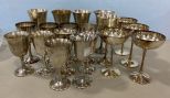 Group of Silver Plate Goblets and Champagne Cups