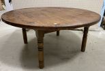 Farm House Style Oak Round Dining Table