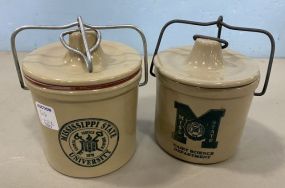 Two Mississippi State Crock Containers