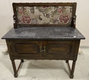 Vintage English Marble Top Wash Stand