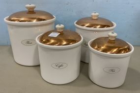 Four Portugal Ceramic Spice Jars