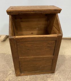 Antique Wood Coffee Bin