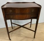 Vintage Mahogany Two Drawer Side Table