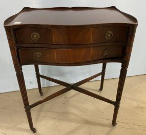 Vintage Mahogany Two Drawer Side Table