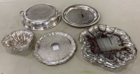 Five Silver Plate Serving Pieces