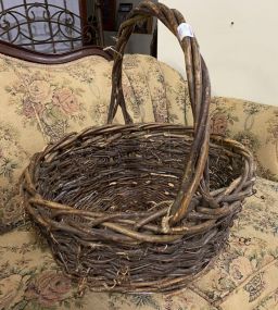 Woven Stick Decorative Basket