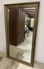 Large Antique Plastic Framed Wall Mirror
