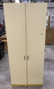 Painted Pressed Wood Storage Cabinet