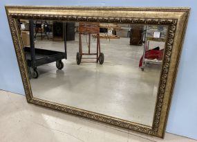 Antiqued Hard Plastic Framed Wall Mirror