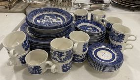 Group of Blue Willow Churchill China
