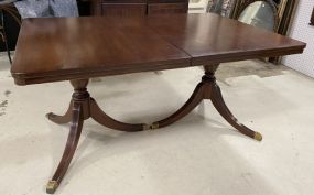 Bernhardt Mahogany Duncan Phyfe Dining Table