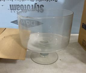 Vintage Clear Glass Punch Bowl Set