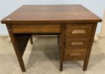 Vintage Oak Knee Hole Desk