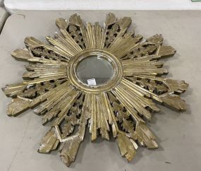 Tinnin Imports Gold Gilt Snowflake Mirror