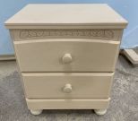 Cream Cottage Two Drawer Night Stand