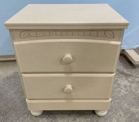 Cream Cottage Two Drawer Night Stand