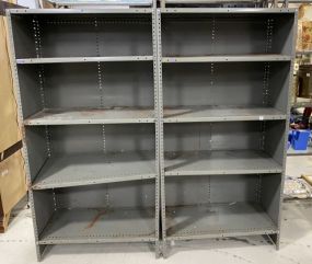 Two Metal Storage Shelves