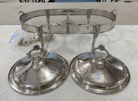Silver Plate Double Chafer Stand