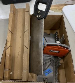 Mitre Saw with Stanley Mitre Box and Maple Wood Mitre Box