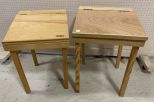 Two Hand Made School Desks