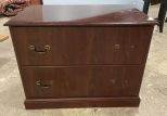 Modern Cherry Finish Office File Cabinet