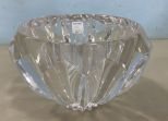 Signed Heavy Crystal Center Piece Bowl