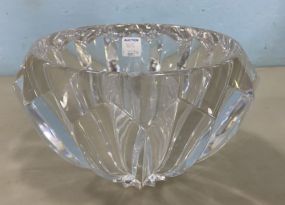 Signed Heavy Crystal Center Piece Bowl