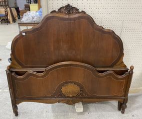 1930-40's Walnut Depression Era Full Size Bed