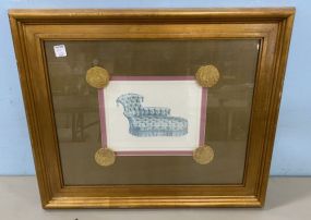 Gold Gilt Framed Lounger Print